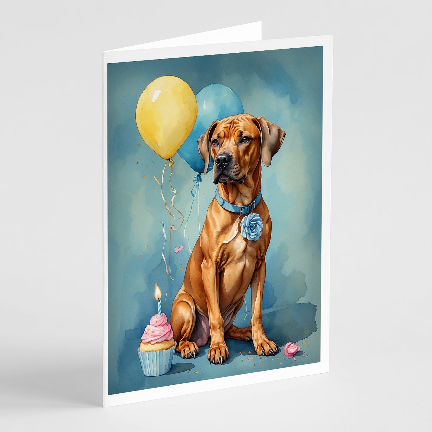 Buy this Rhodesian Ridgeback Happy Birthday Greeting Cards Pack of 8