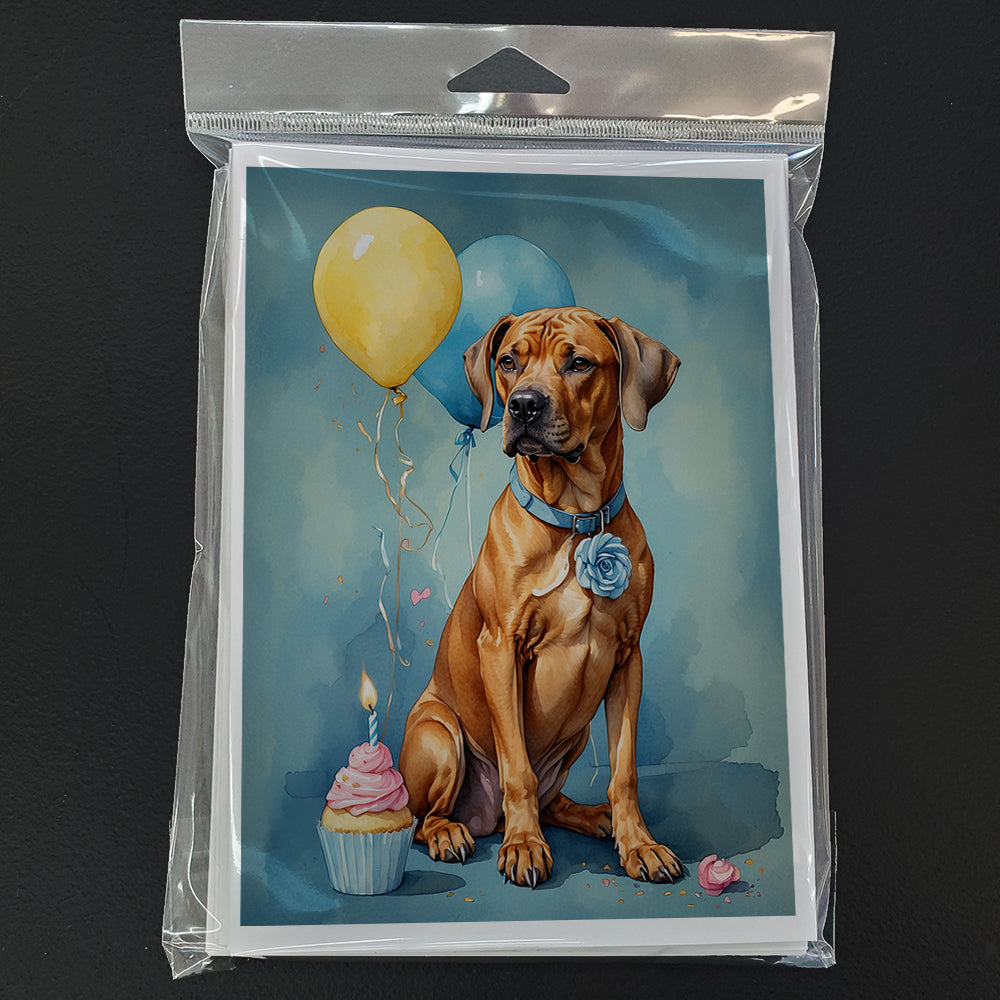 Rhodesian Ridgeback Happy Birthday Greeting Cards Pack of 8