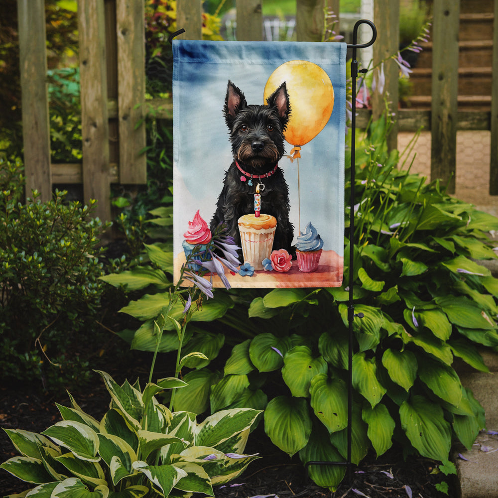 Scottish Terrier Happy Birthday Garden Flag