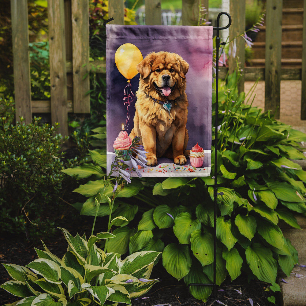 Tibetan Mastiff Happy Birthday Garden Flag