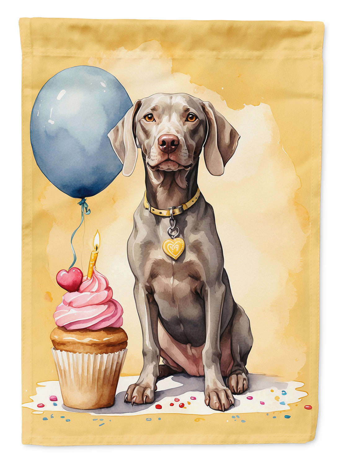 Buy this Weimaraner Happy Birthday House Flag