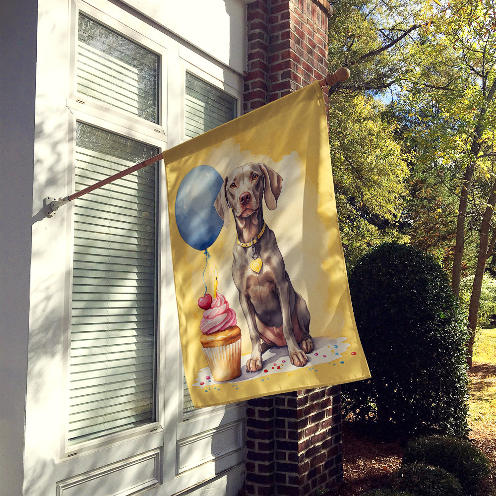 Weimaraner Happy Birthday House Flag