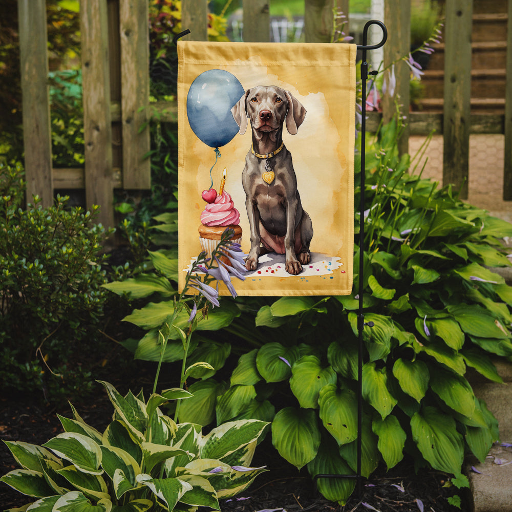 Weimaraner Happy Birthday Garden Flag