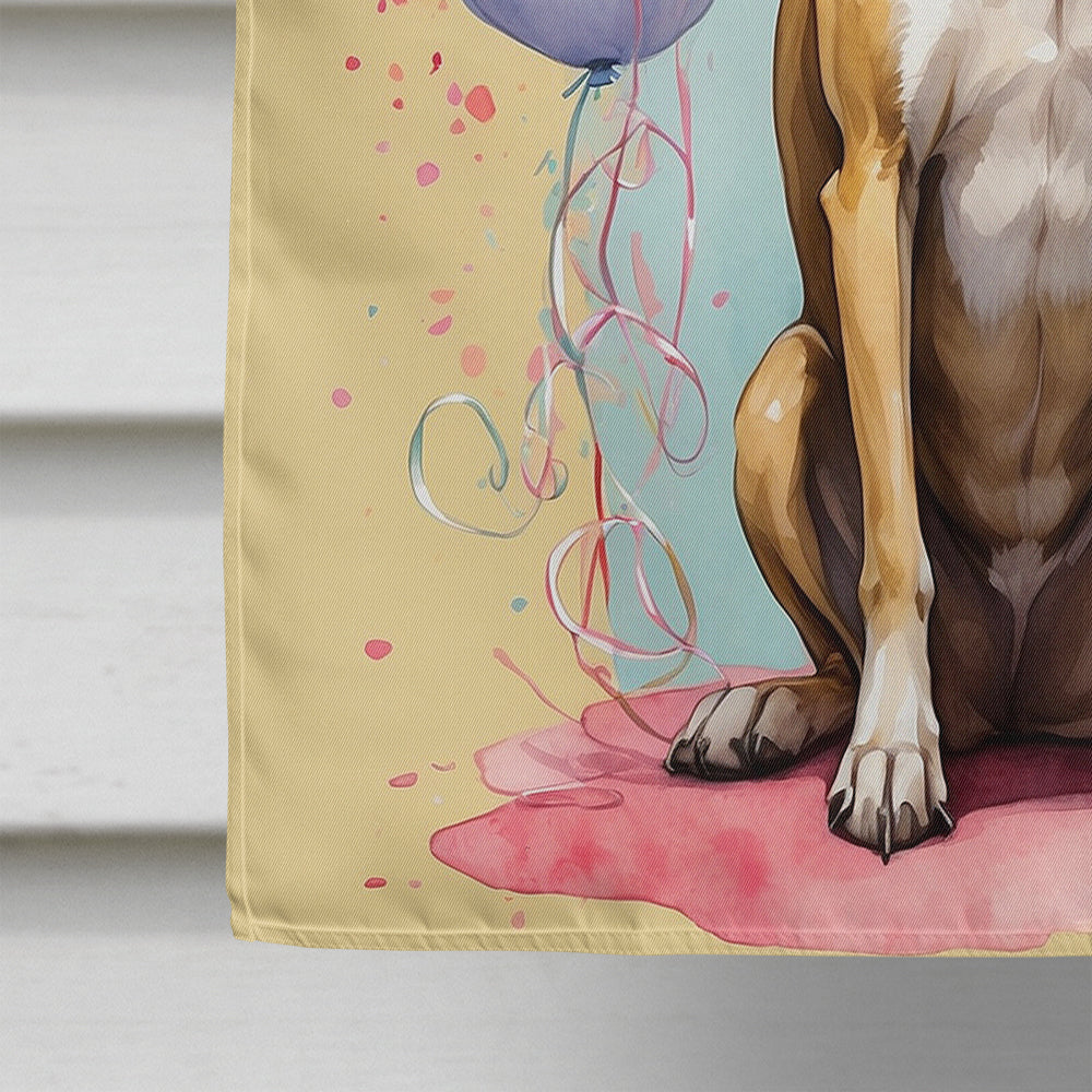 Whippet Happy Birthday House Flag