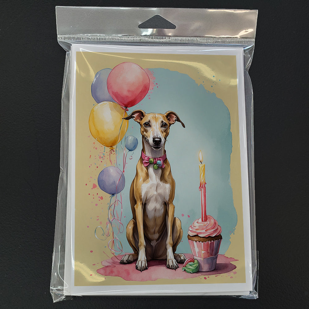 Whippet Happy Birthday Greeting Cards Pack of 8