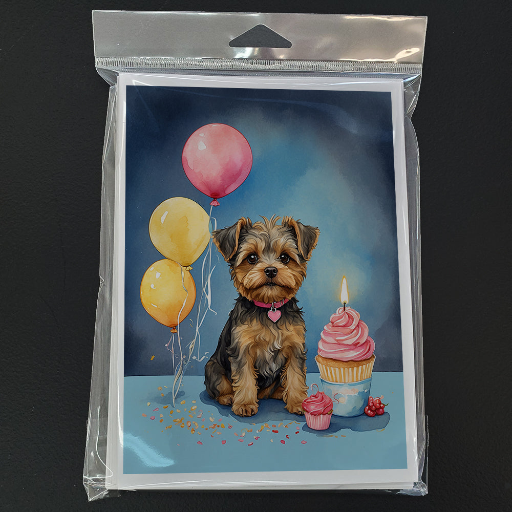 Yorkipoo Happy Birthday Greeting Cards Pack of 8
