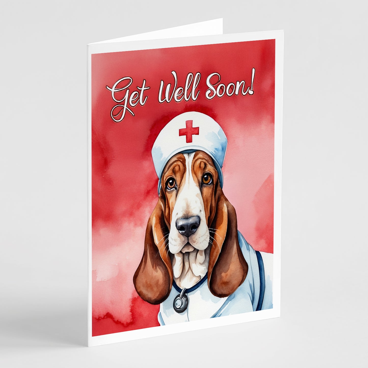 Buy this Basset Hound Get Well Soon Greeting Cards Pack of 8