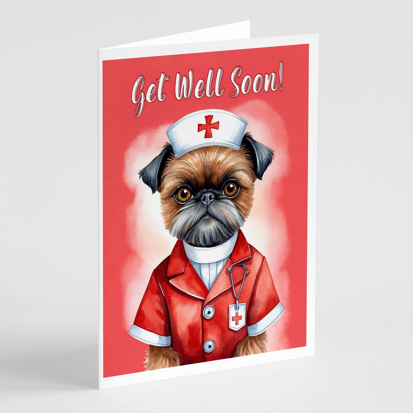 Buy this Brussels Griffon Get Well Soon Greeting Cards Pack of 8