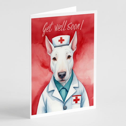 Buy this Bull Terrier Get Well Soon Greeting Cards Pack of 8