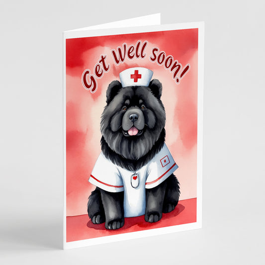 Buy this Black Chow Chow Get Well Soon Greeting Cards Pack of 8