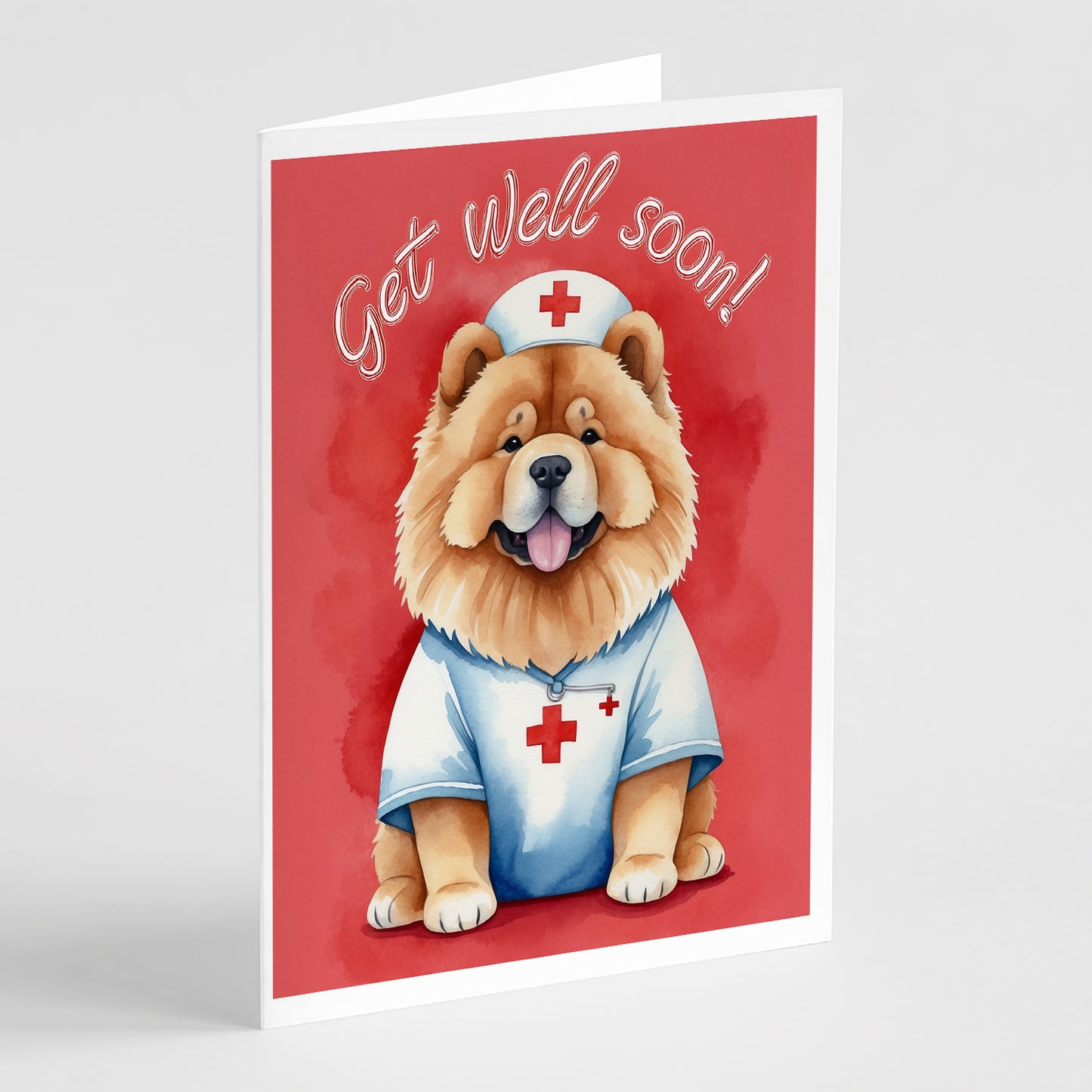 Buy this Chow Chow Get Well Soon Greeting Cards Pack of 8