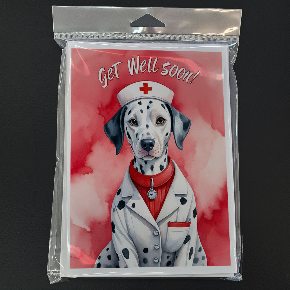Dalmatian Get Well Soon Greeting Cards Pack of 8