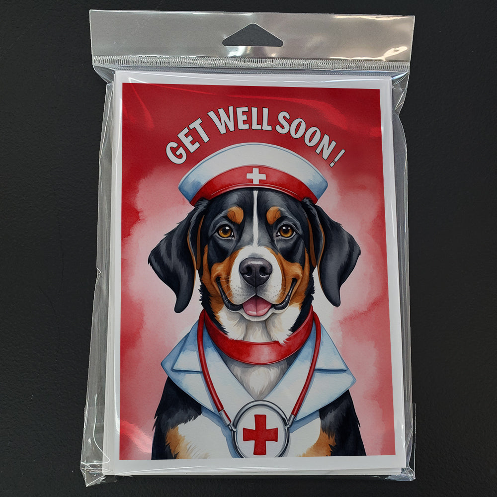 Entlebucher Mountain Dog Get Well Soon Greeting Cards Pack of 8