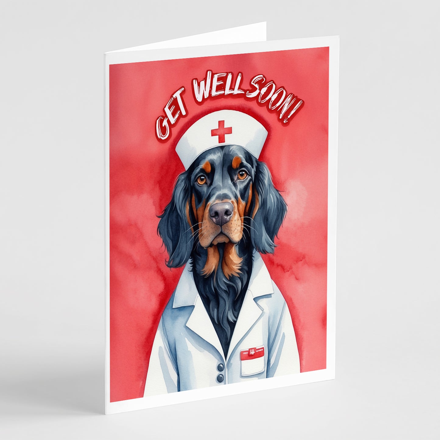 Buy this Gordon Setter Get Well Soon Greeting Cards Pack of 8