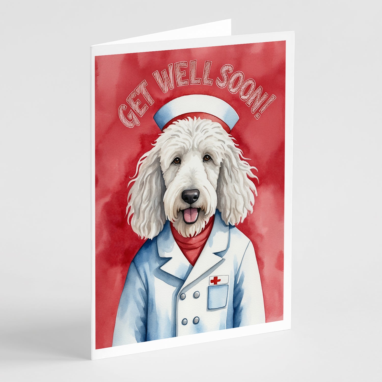 Buy this Komondor Get Well Soon Greeting Cards Pack of 8
