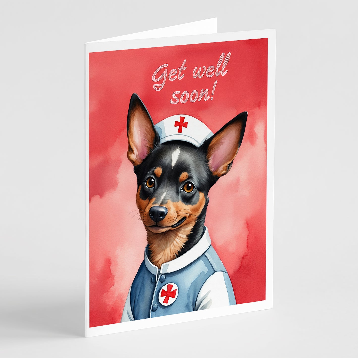 Buy this Lancashire Heeler Get Well Soon Greeting Cards Pack of 8