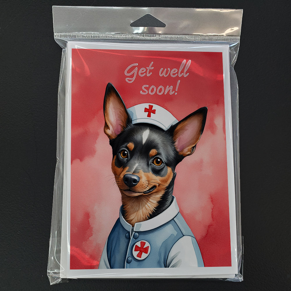 Lancashire Heeler Get Well Soon Greeting Cards Pack of 8