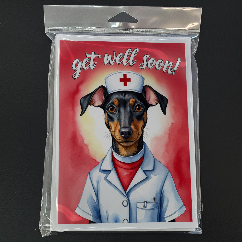 Manchester Terrier Get Well Soon Greeting Cards Pack of 8