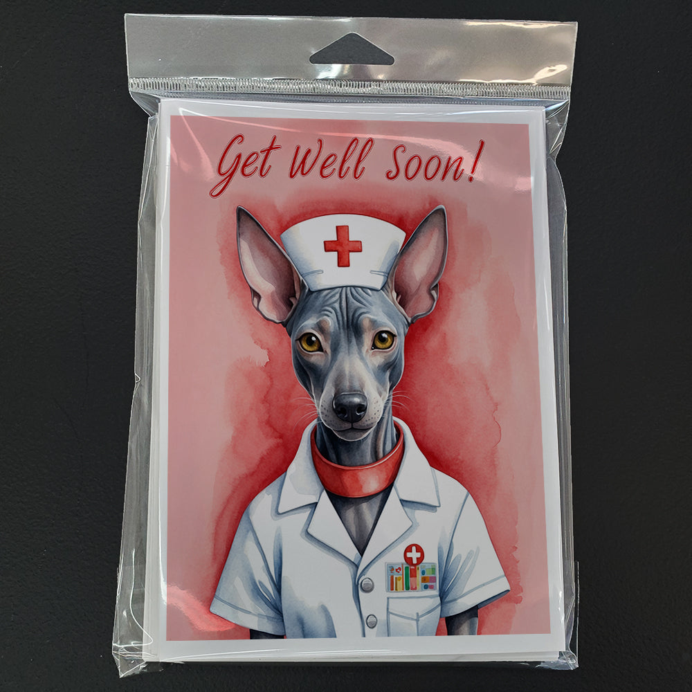 Mexican Hairless Dog Get Well Soon Greeting Cards Pack of 8