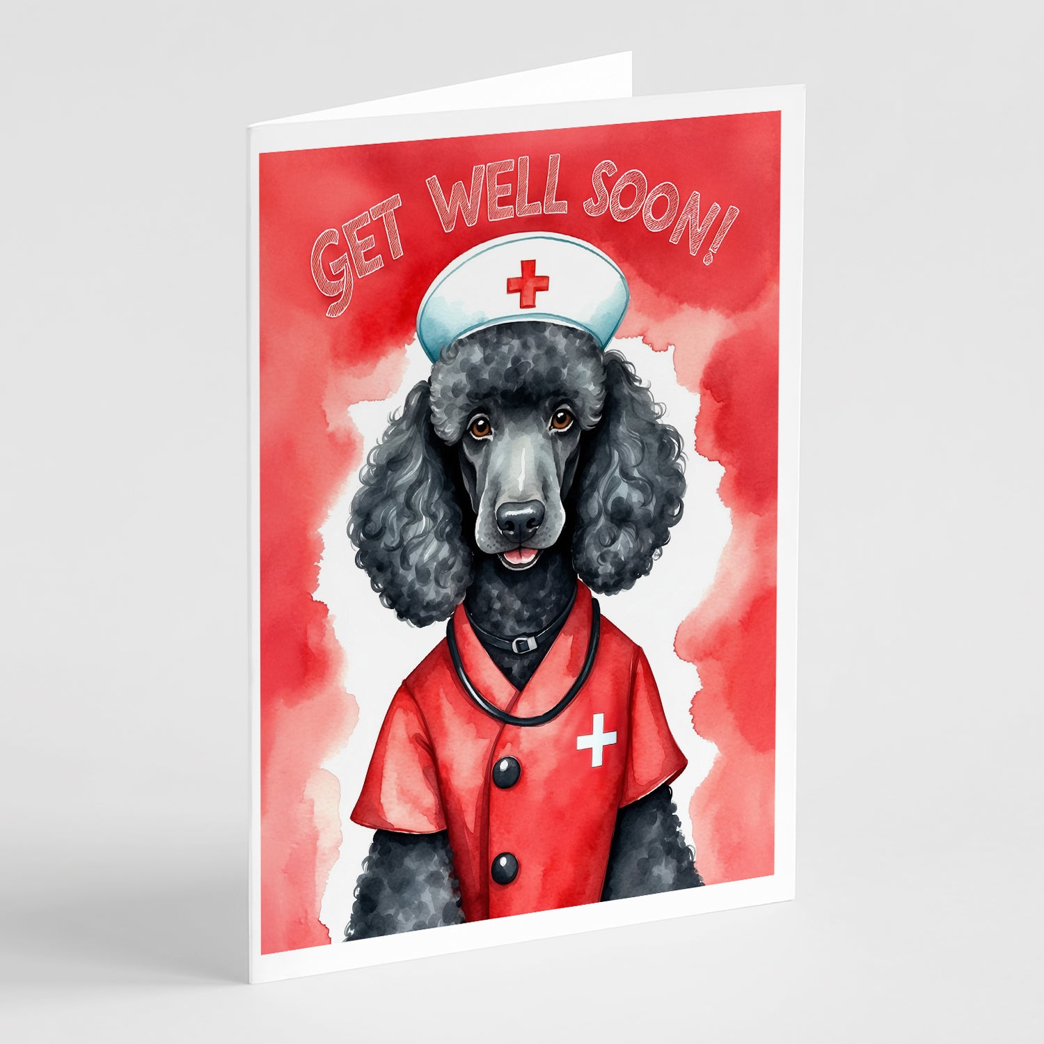 Buy this Poodle Get Well Soon Greeting Cards Pack of 8