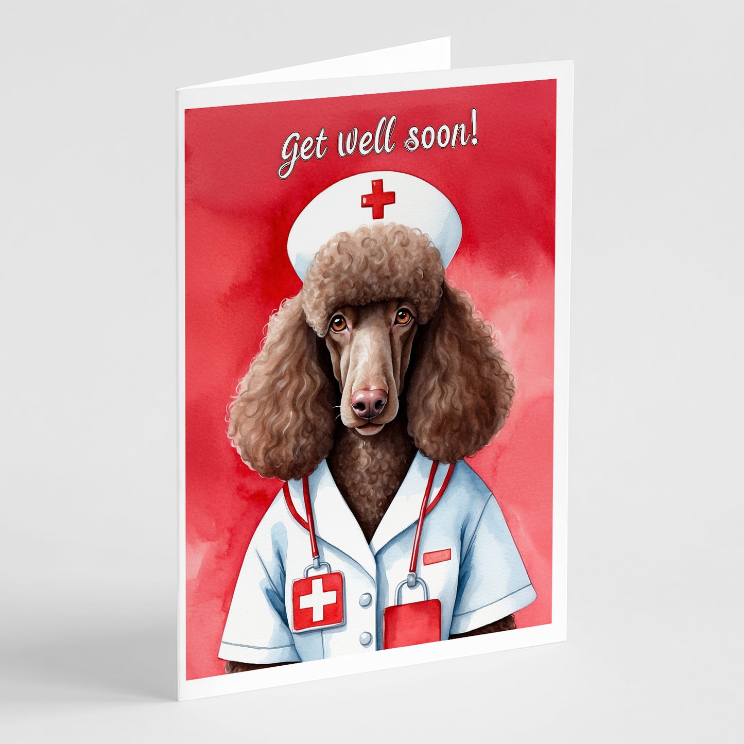 Buy this Poodle Get Well Soon Greeting Cards Pack of 8