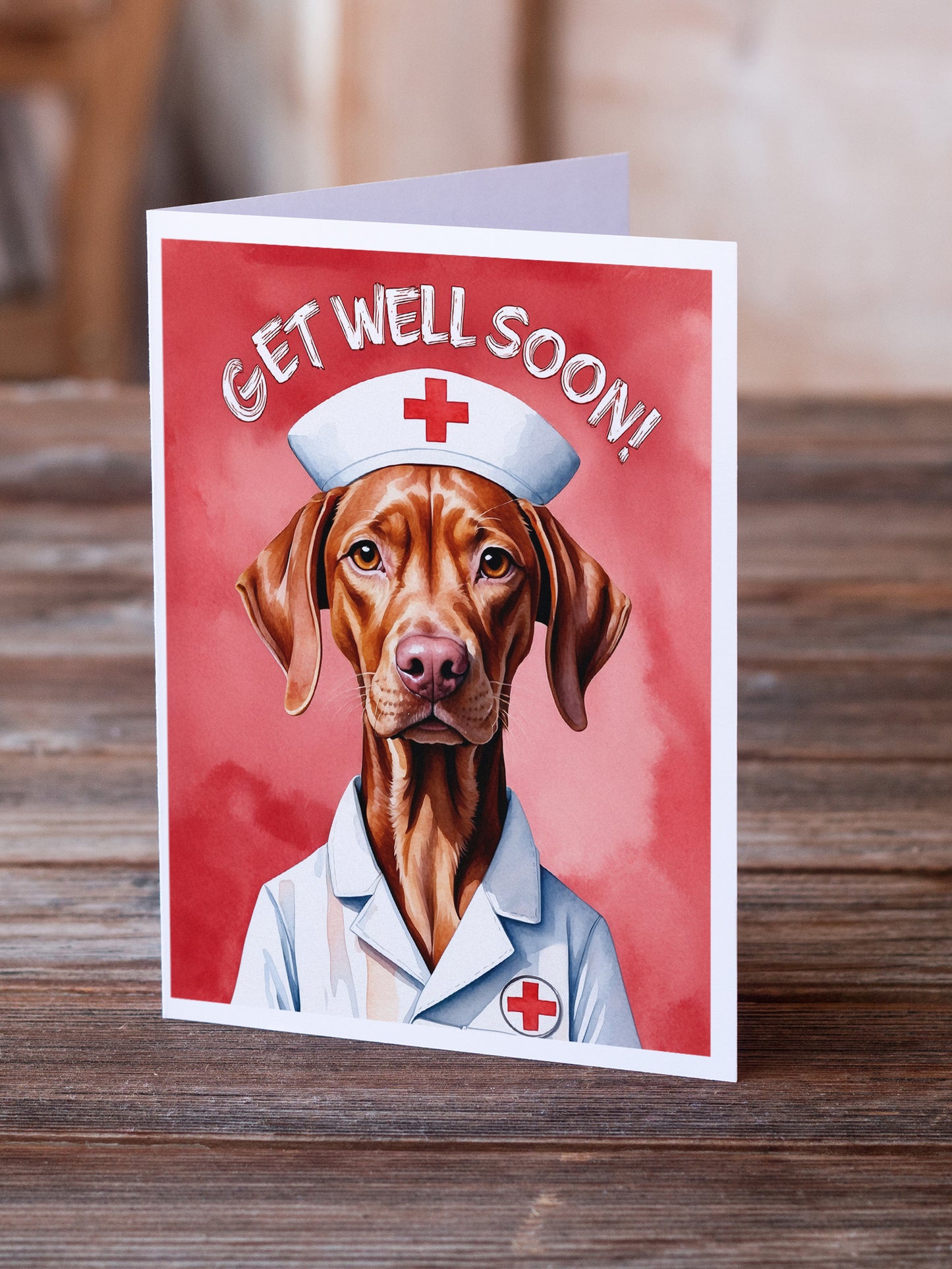 Vizsla Get Well Soon Greeting Cards Pack of 8