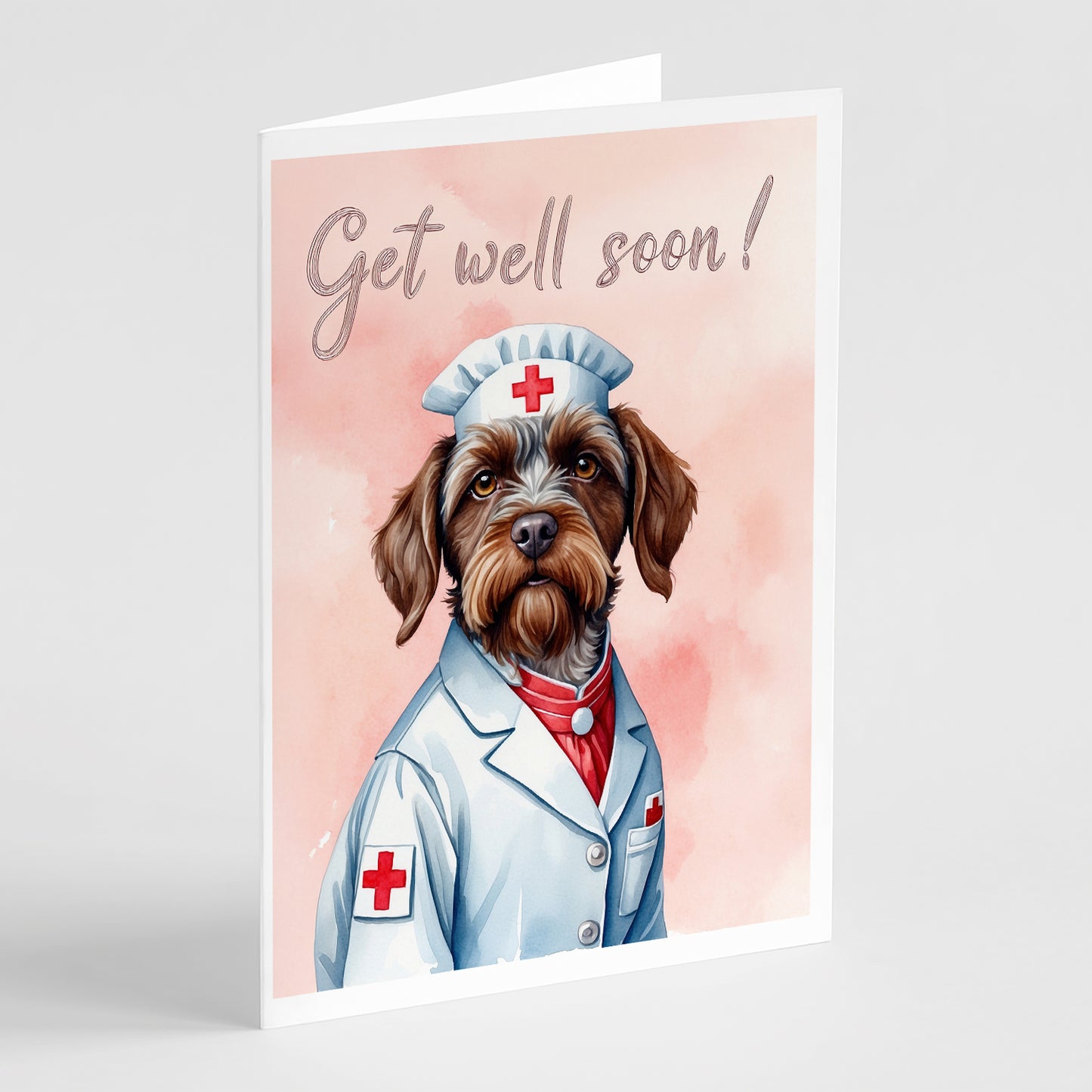 Buy this Wirehaired Pointing Griffon Get Well Soon Greeting Cards Pack of 8