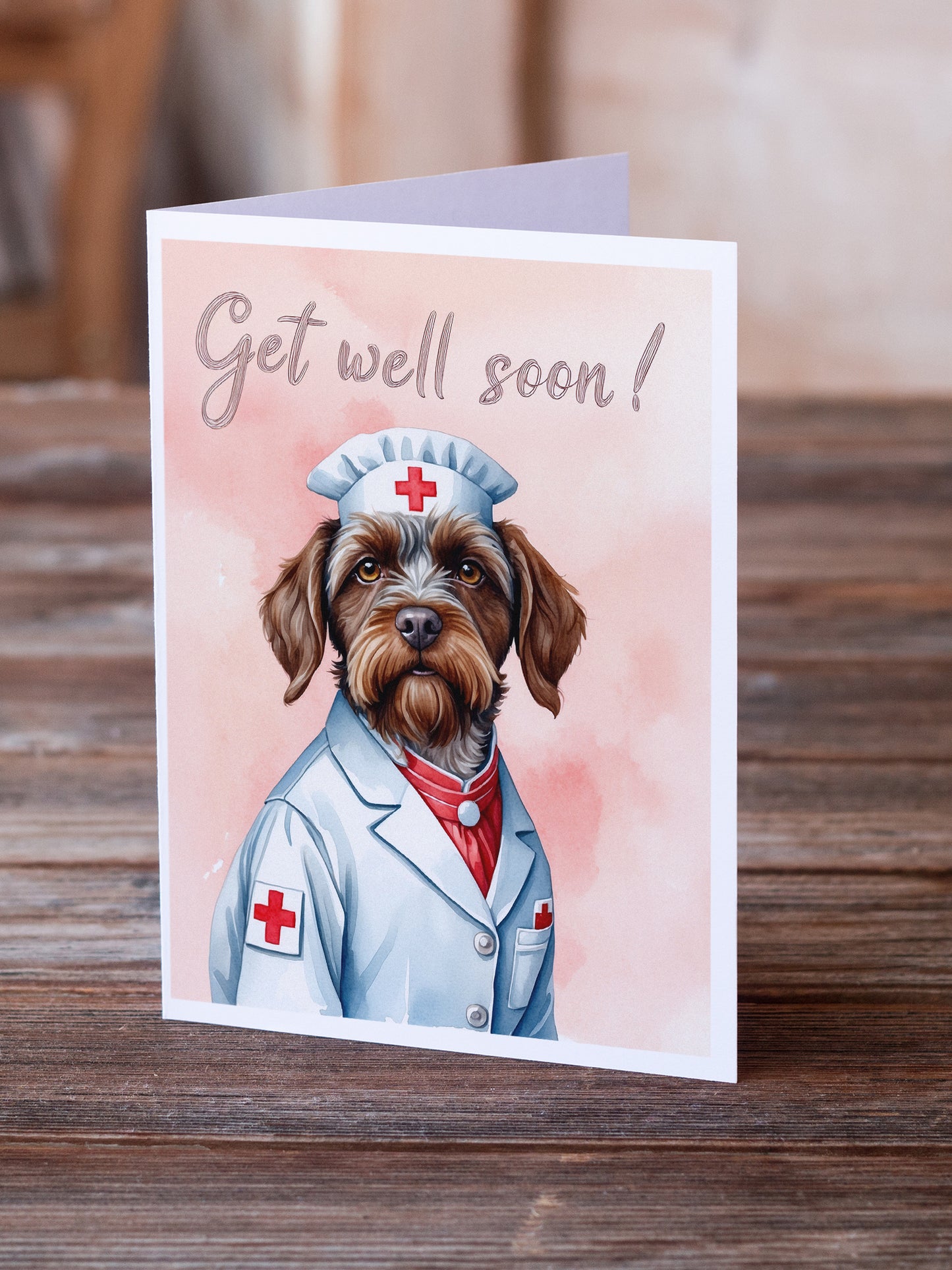 Wirehaired Pointing Griffon Get Well Soon Greeting Cards Pack of 8