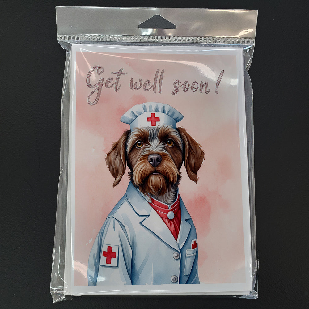 Wirehaired Pointing Griffon Get Well Soon Greeting Cards Pack of 8