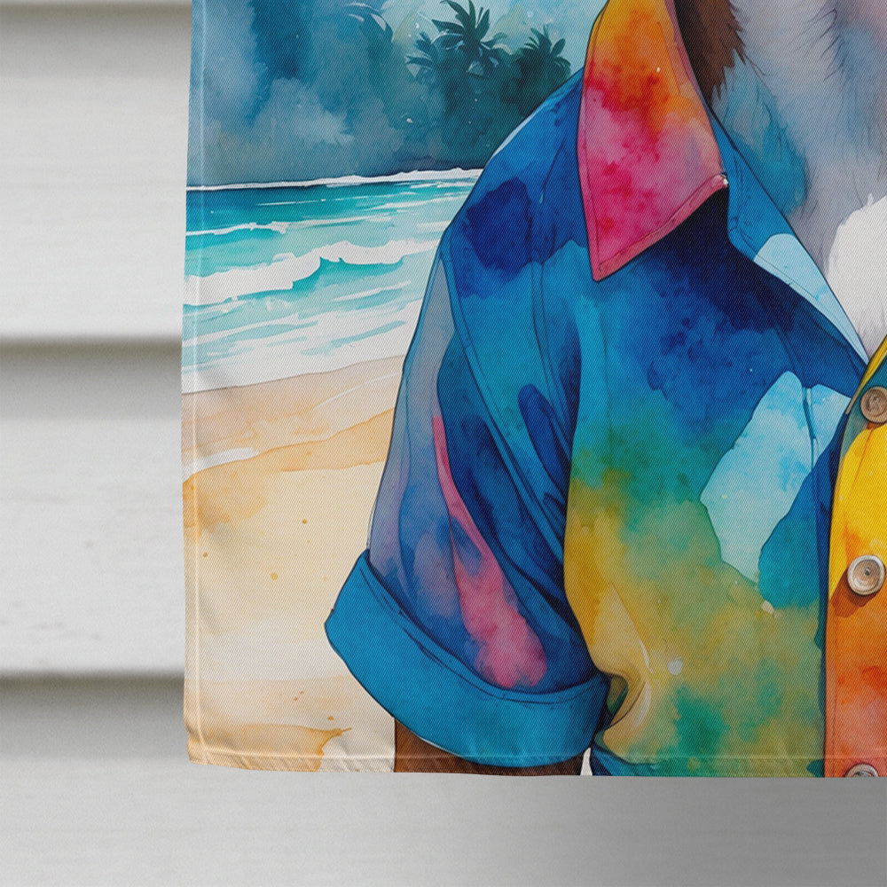 Boxer Summer Beach Time House Flag