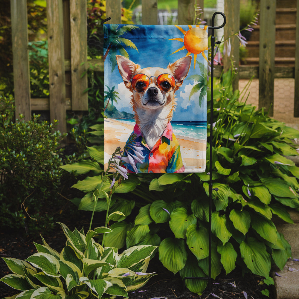 Chihuahua Summer Beach Time Garden Flag