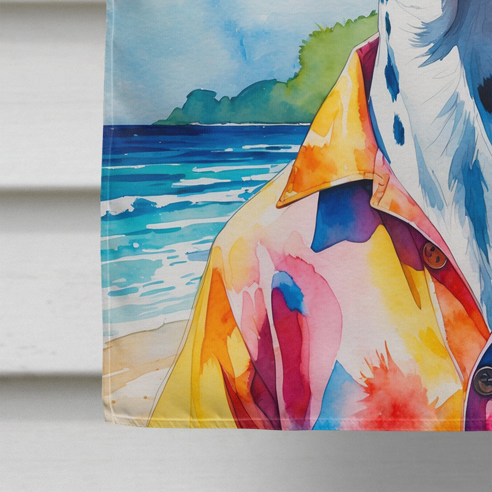 Dalmatian Summer Beach Time House Flag