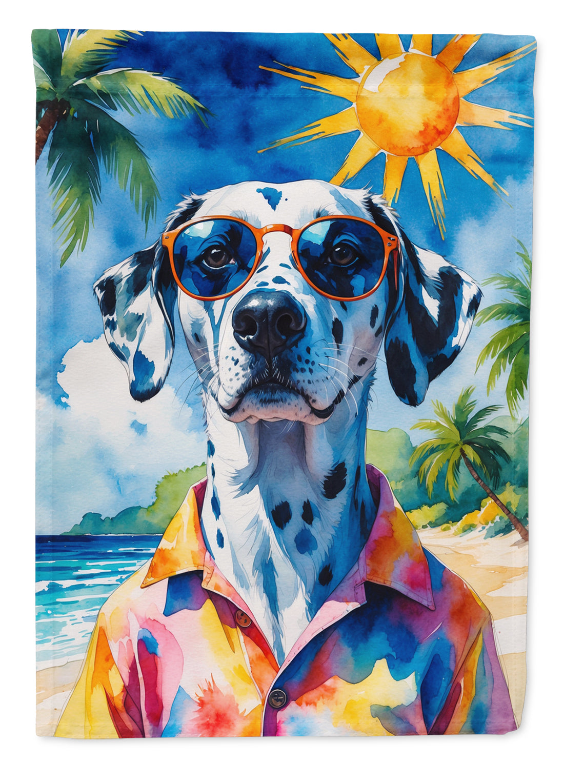 Buy this Dalmatian Summer Beach Time Garden Flag