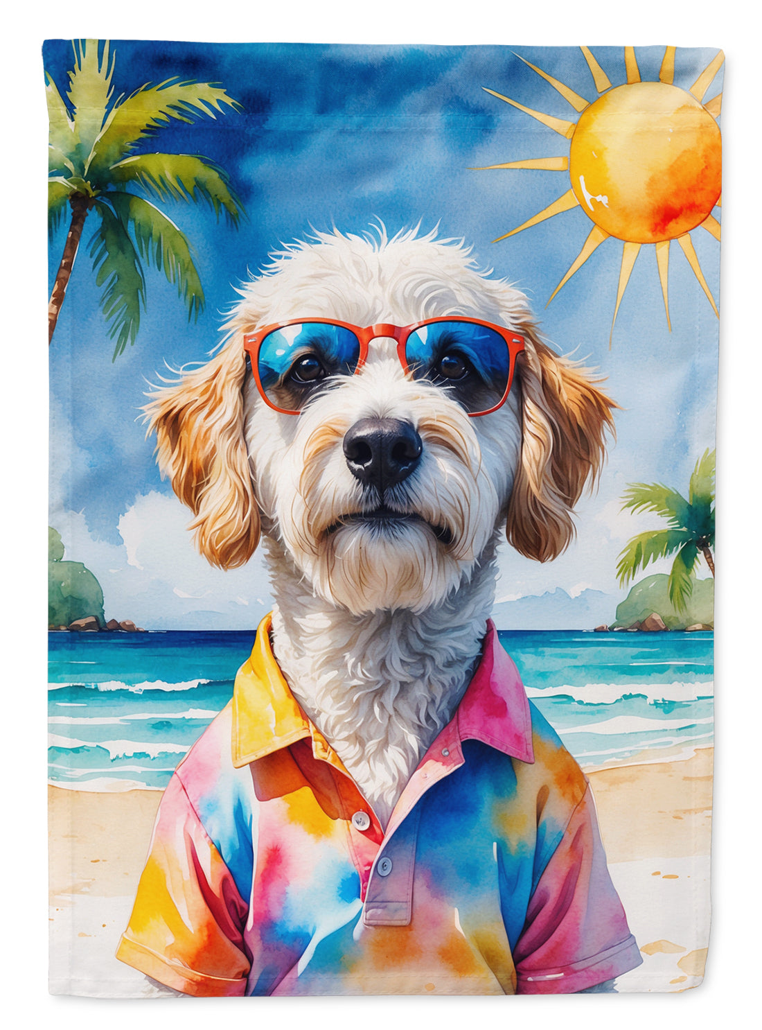 Buy this Labradoodle Summer Beach Time House Flag
