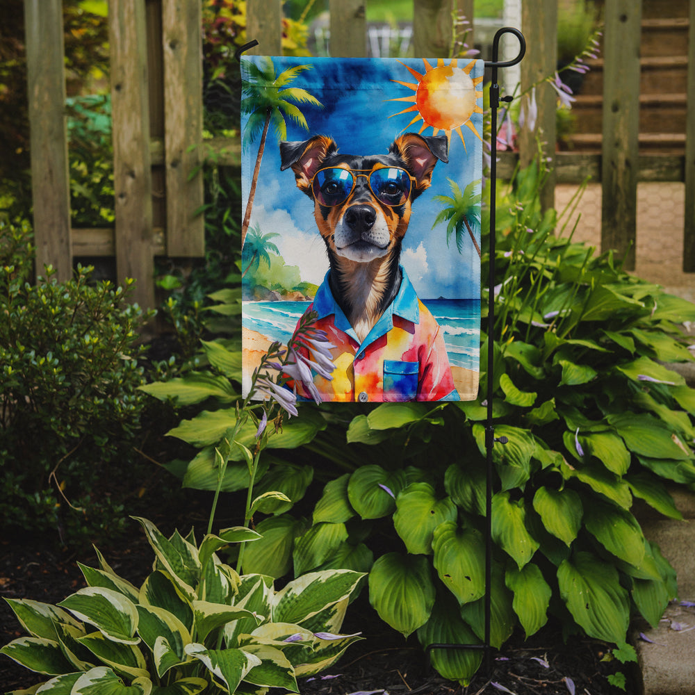 Miniature Pinscher Summer Beach Time Garden Flag