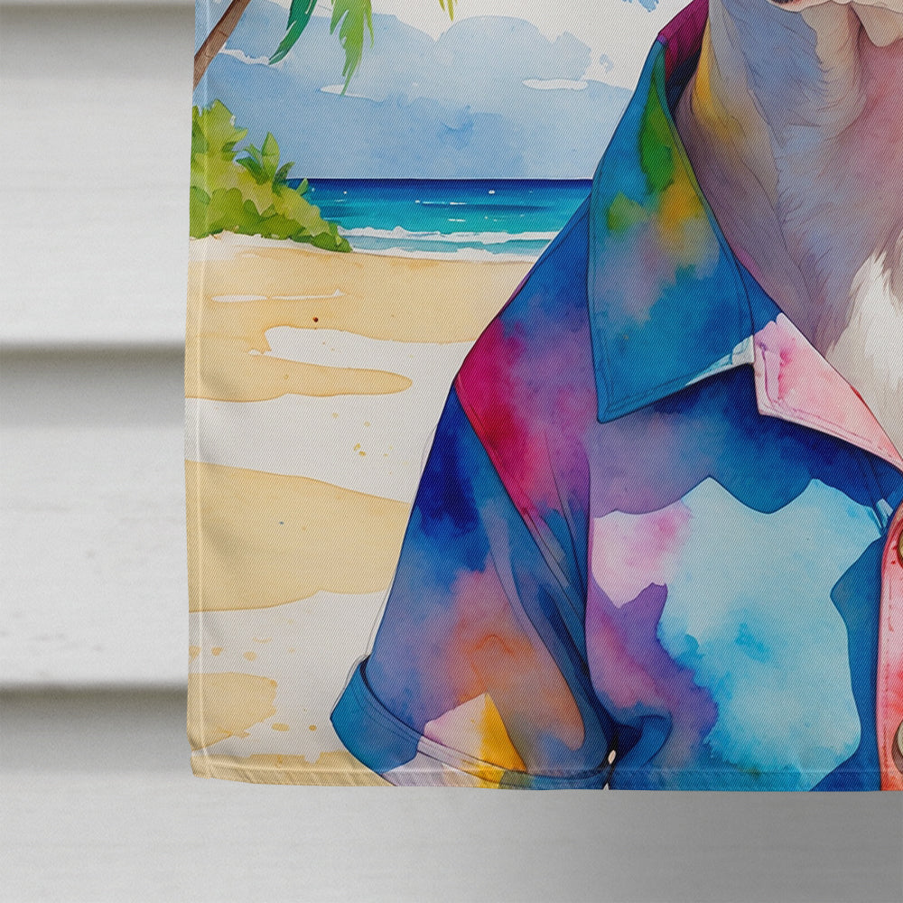 Pit Bull Terrier Summer Beach Time House Flag