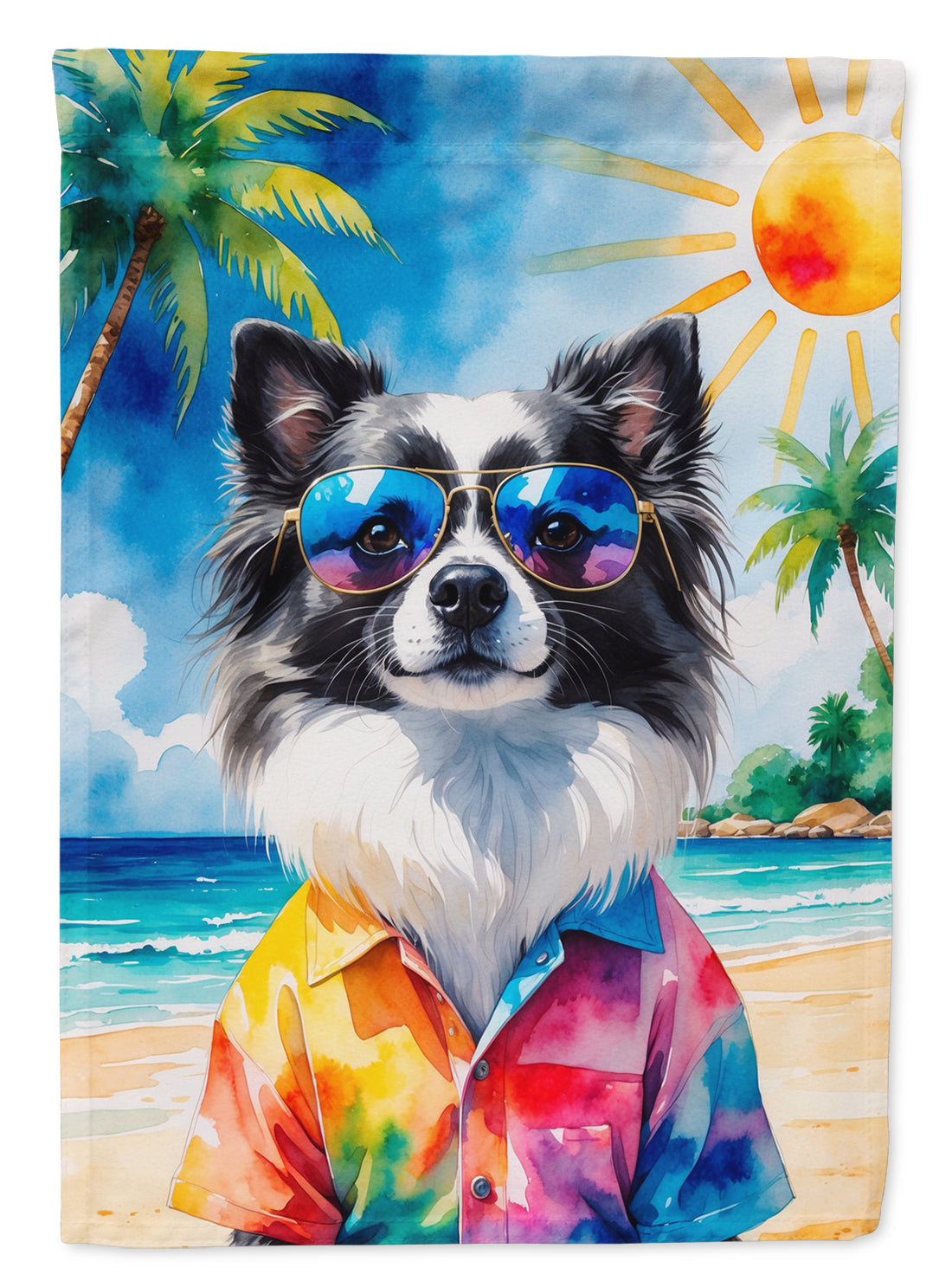 Buy this Pomeranian Summer Beach Time Garden Flag