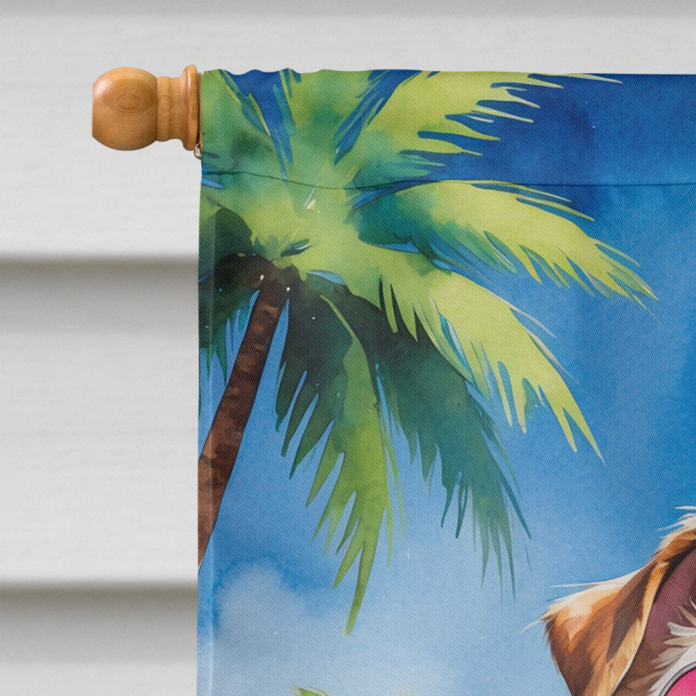 Shar Pei Summer Beach Time House Flag