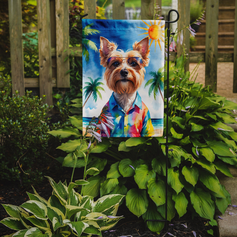 Yorkshire Terrier Summer Beach Time Garden Flag