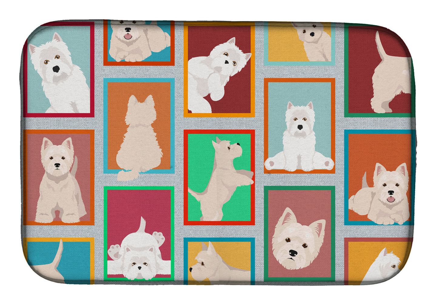 Buy this Lots of Westie Dish Drying Mat