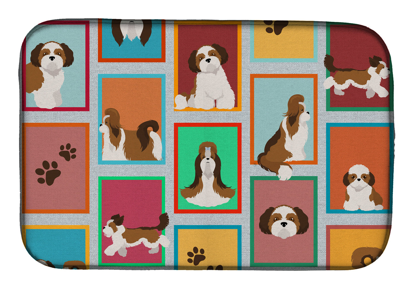 Buy this Lots of Shih Tzu Dish Drying Mat