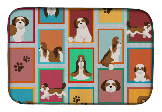 Buy this Lots of Shih Tzu Dish Drying Mat