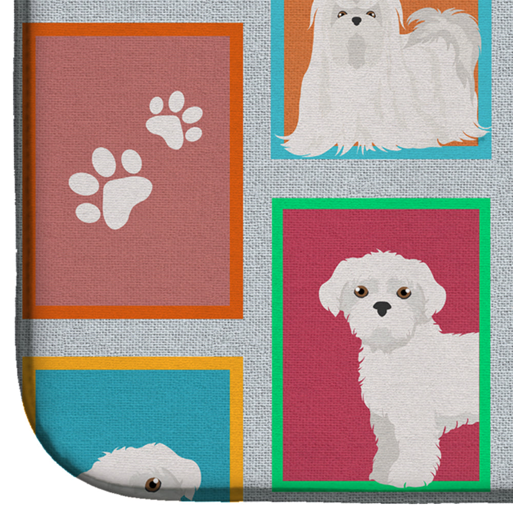 Lots of Maltese Dish Drying Mat
