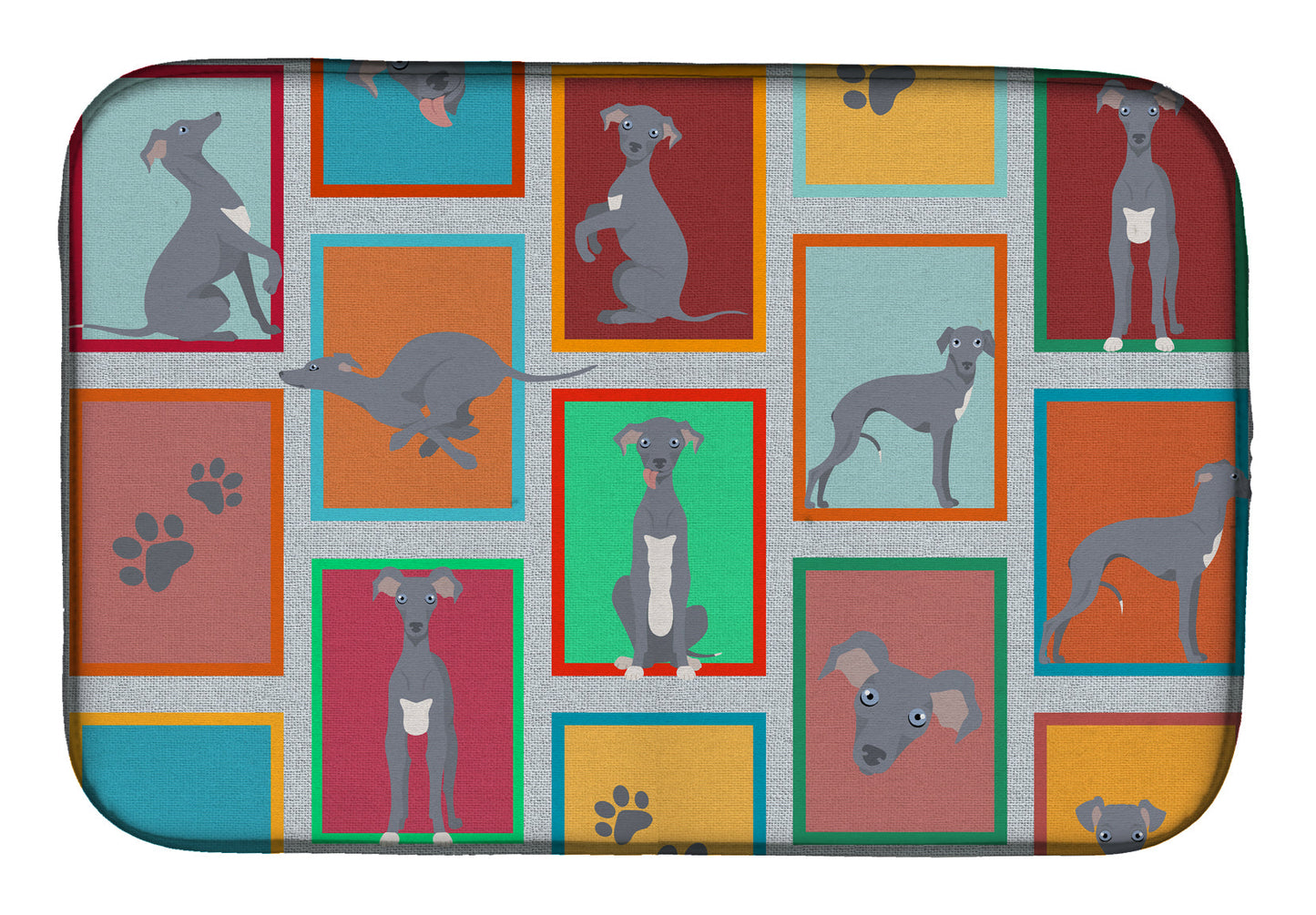 Buy this Lots of Italian Greyhound Dish Drying Mat
