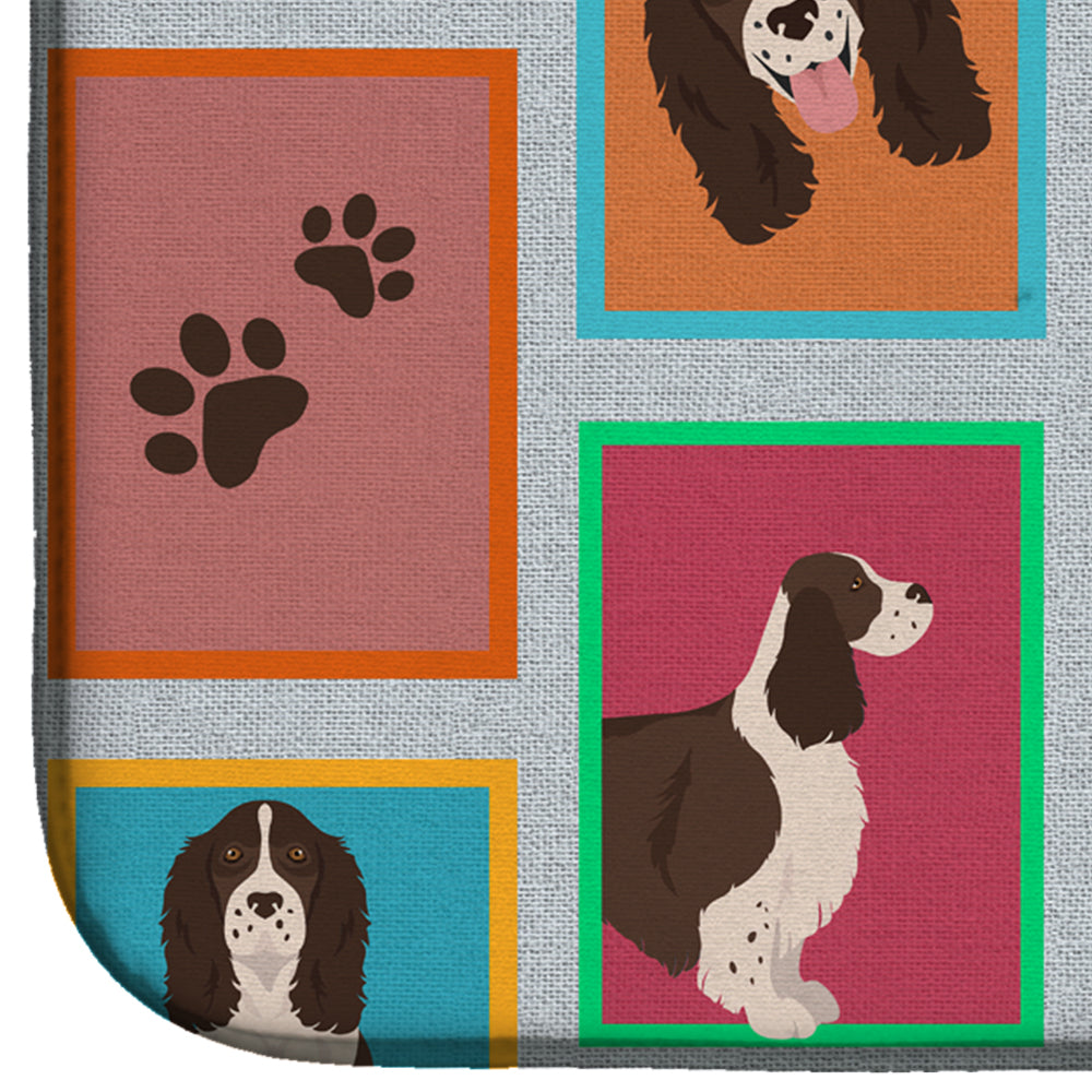 Lots of Liver English Springer Spaniel Dish Drying Mat
