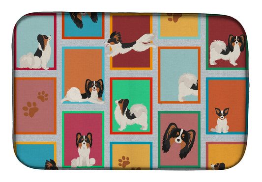 Buy this Lots of Tricolor Papillon Dish Drying Mat