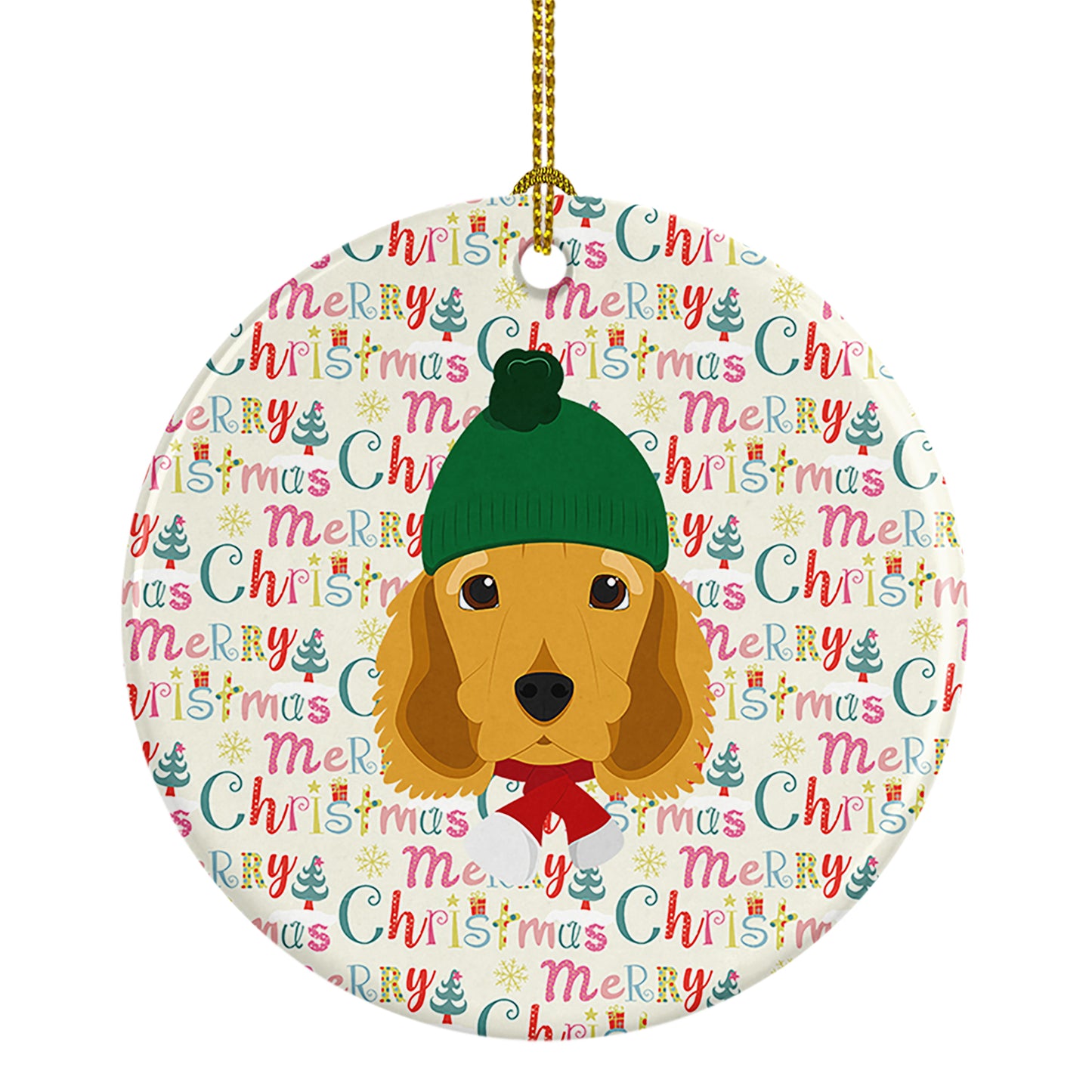 Buy this Cocker Spaniel Merry Christmas Ceramic Ornament