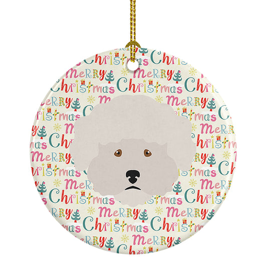 Buy this Bichon Fris� Merry Christmas Ceramic Ornament