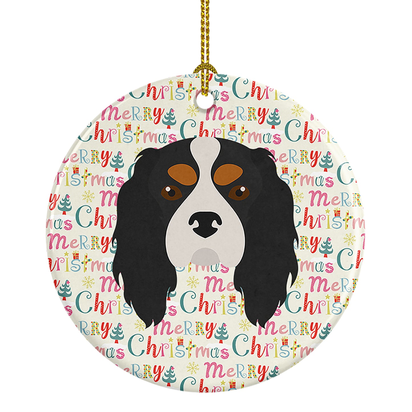 Buy this Cavalier King Charles Spaniel Merry Christmas Ceramic Ornament