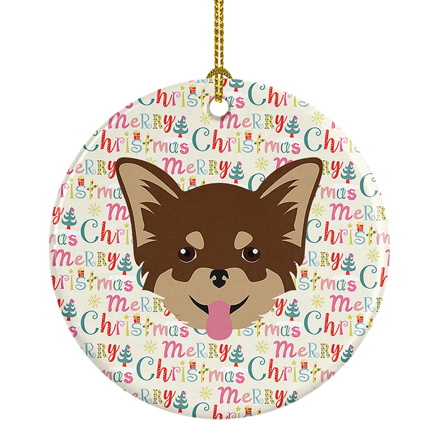 Buy this Chihuahua Merry Christmas Ceramic Ornament